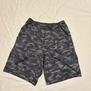 Black Grey Camo Pace Breaker Linerless Lululemon Shorts